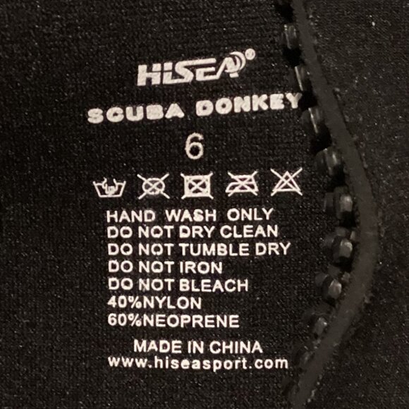 Hisea Scuba Donkey Wetsuit Kids Size 6 Long Sleeve Legs Full Suit Water Sports - Picture 6 of 7